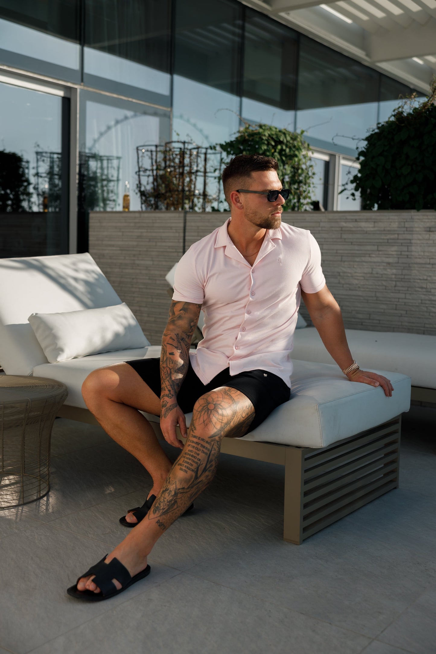 Elevate Your Style: Father Sons Short Sleeve Pink Pique Revere Shirt - FSH1077