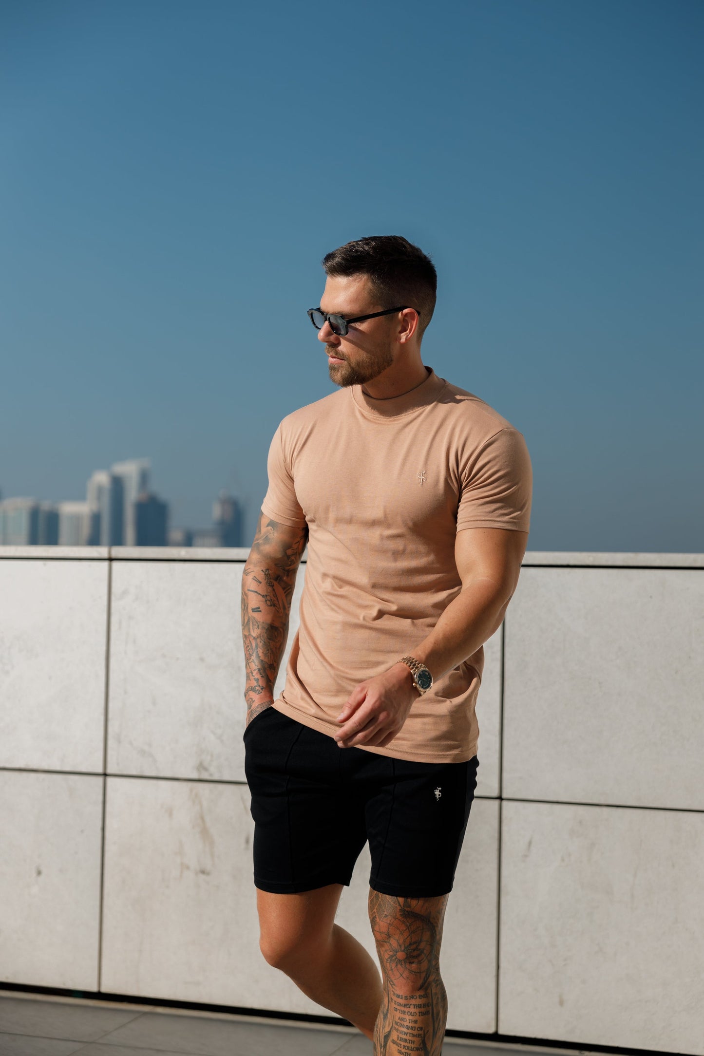Elevate Your Style with the Father Sons Ribbed High Neck Short Sleeve Crew in Coffee - FSH1008
