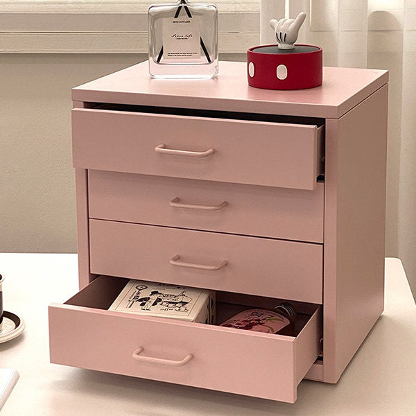 Elegant Desktop Organizer - Multiple Drawers - Storage Cabinet - Pink - Purple