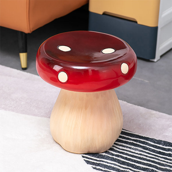 Whimsical Mushroom Ottoman - Resin Furniture - Playful Decor - Sturdy Construction