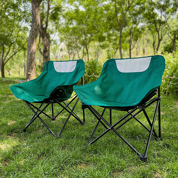 Portable Outdoor Camping Folding Chair - Green - Beige - Lightweight - Easy to Fold