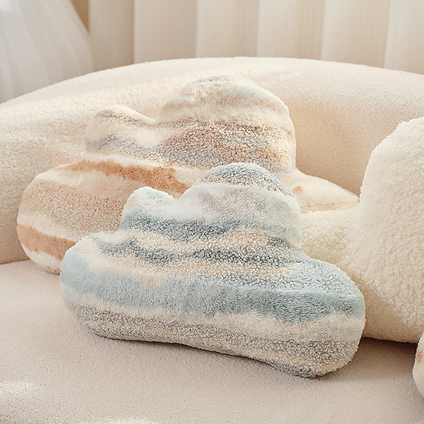 Cloud Shaped Plush Pillow - Blue - Khaki - Whimsical Touch
