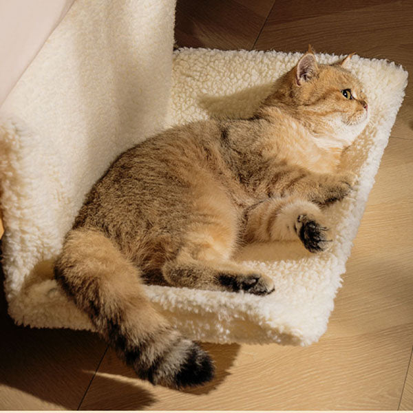 Bedside Cat Hammock - Beige - Gray - Unmatched Comfort - Perfect for Napping