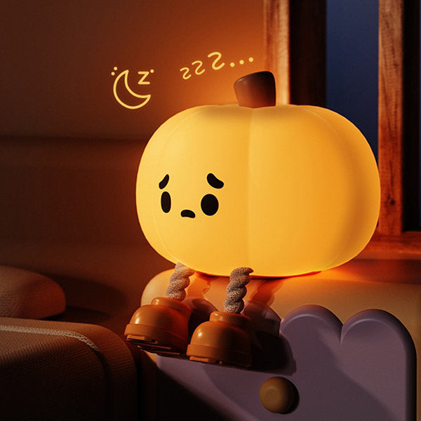 Pumpkin Shaped Night Light - Phone Stand - Comforting Glow - Halloween Decor