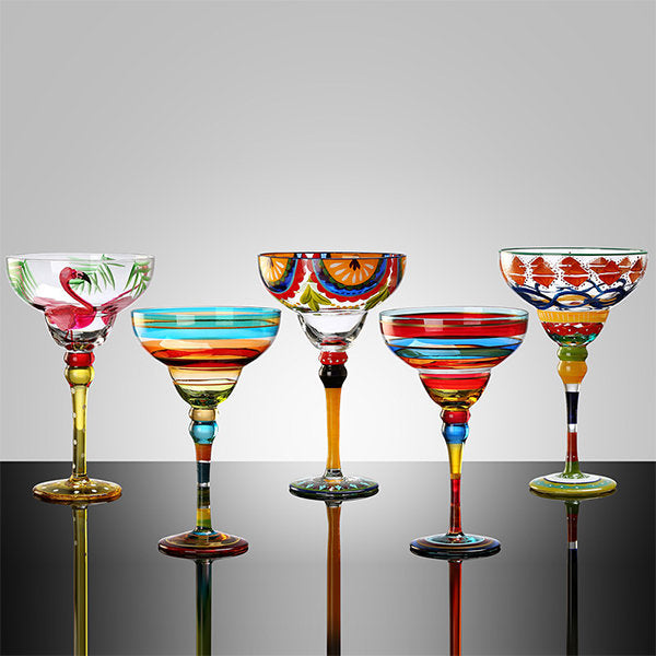Vibrant Cocktail Glasses - Bright Colors - Artistic and Elegant - 7 Stunning Designs