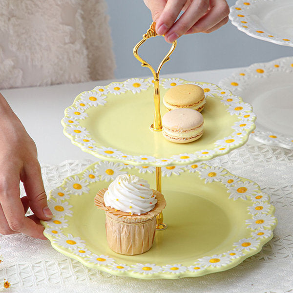 Daisy Dessert Stand - Pastel Yellow - Elegant and Charming - Wedding or Party