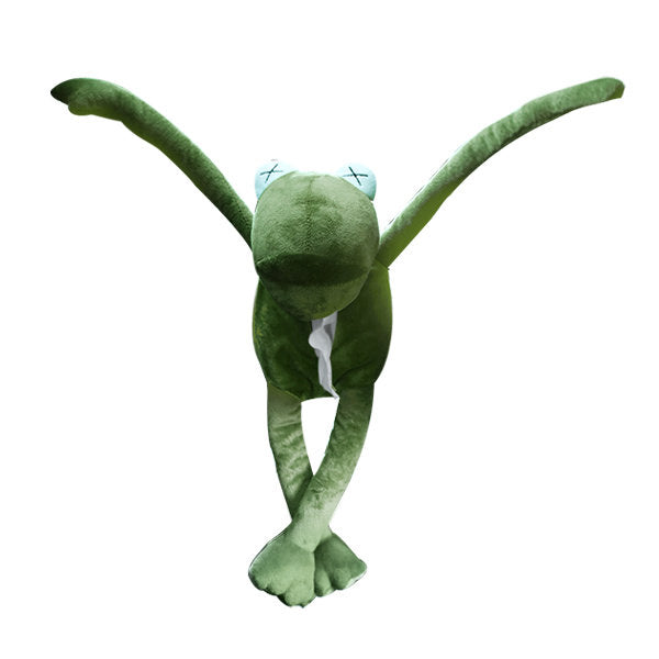 Frog Car Tissue Box - Plush Tissue Dispenser - Convenient Hanging Style