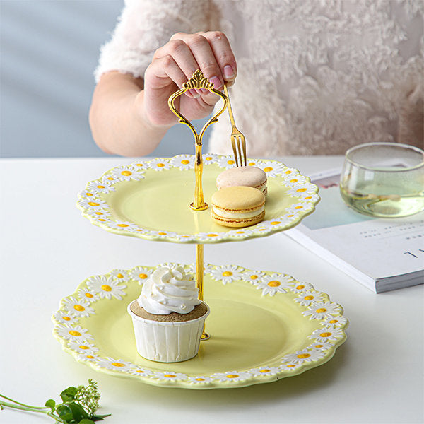 Daisy Dessert Stand - Pastel Yellow - Elegant and Charming - Wedding or Party
