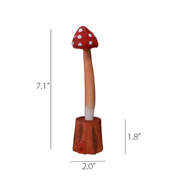 Handcrafted Wooden Mushroom Gel Pen - Unique Desk Accessory - Gift Idea