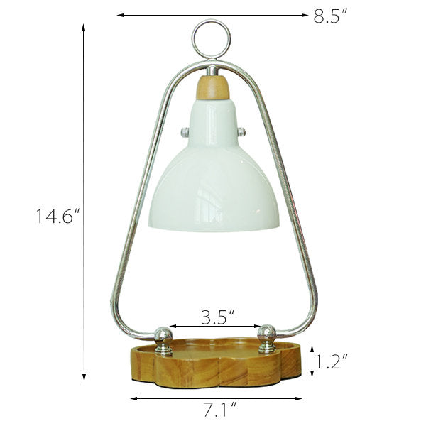 Vintage Wax Melting Lamp - Warm Ambient Lighting - Wooden Base - Retro Charm