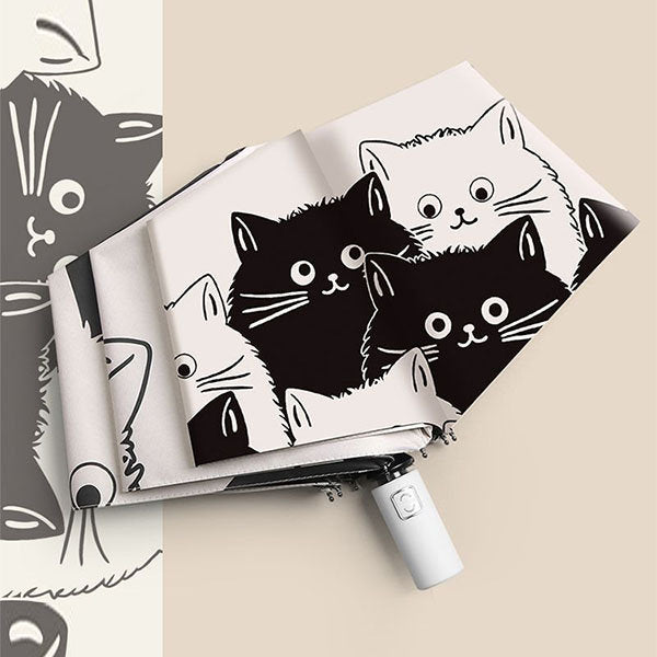 Cat Portable Umbrella - Adorable Cat - UV Protection - Purr-fect