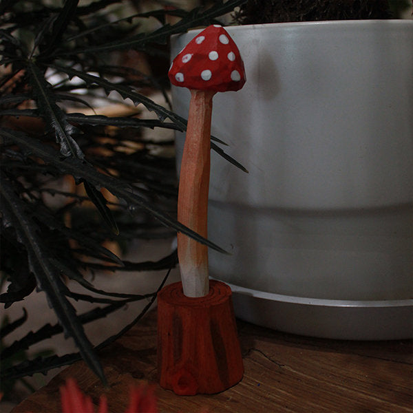 Handcrafted Wooden Mushroom Gel Pen - Unique Desk Accessory - Gift Idea