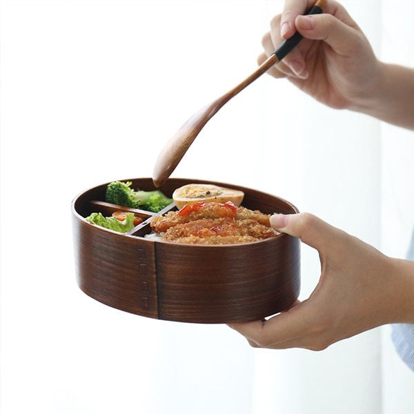 Japanese Wooden Bento Box - Lunch On The Go - Traditional Craftsmanship