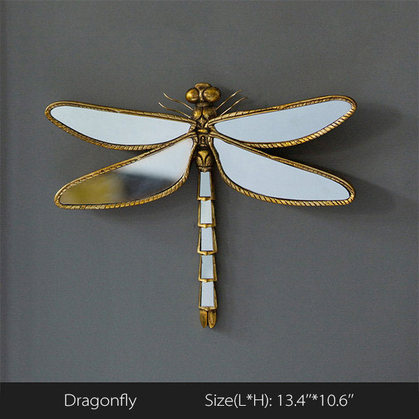 Vintage Home Decor Accent - Dragonfly and Butterfly Wall Hanging - Retro Elegance