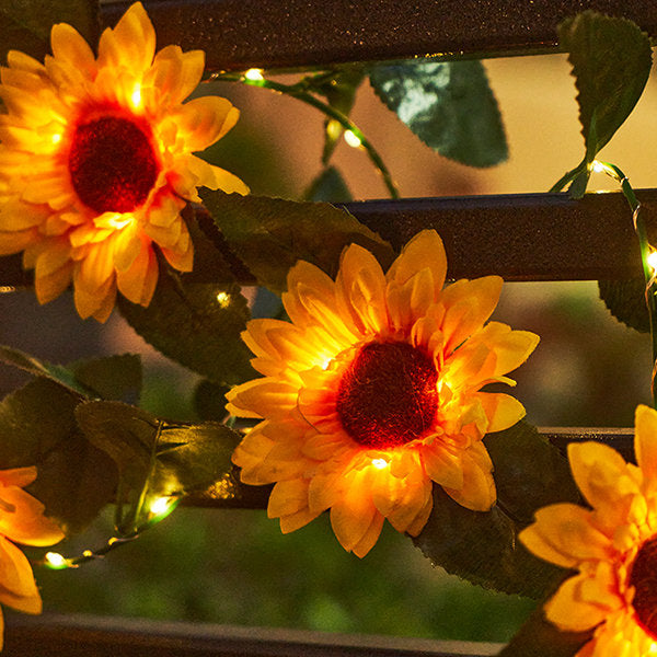 Sunflower String Lights - Solar-powered - Light Up Your Garden