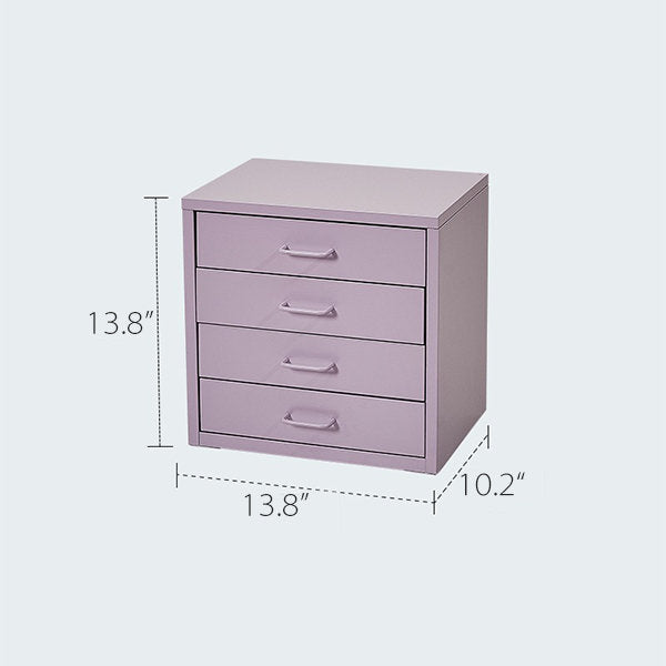 Elegant Desktop Organizer - Multiple Drawers - Storage Cabinet - Pink - Purple