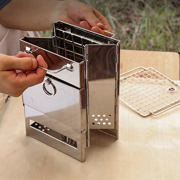 Foldable Outdoor Camping Grill - Essential for Camping - Easy to Carry