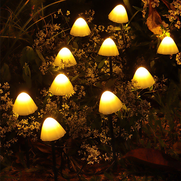 Solar-powered Mushroom Lights - Garden Decor - Waterproof Design