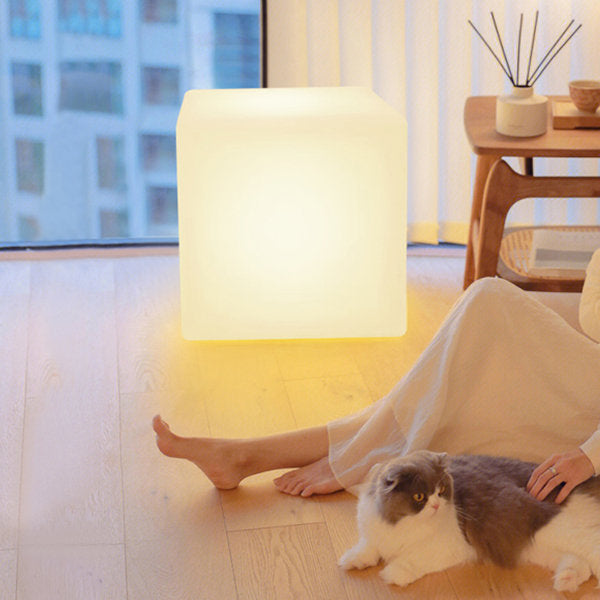 Ambient Cube Floor Lamp - Enhances Room Ambiance - Soft and Warm Light