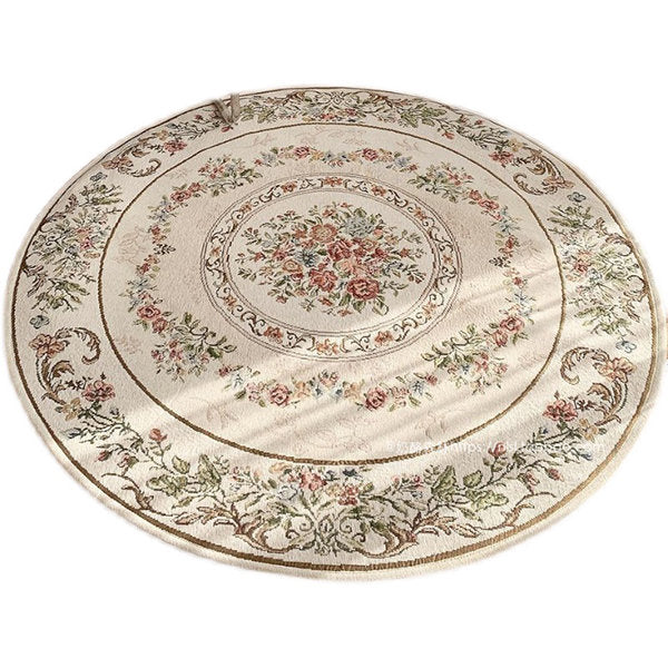 Round Garden Inspired Rug - Vintage Atmosphere