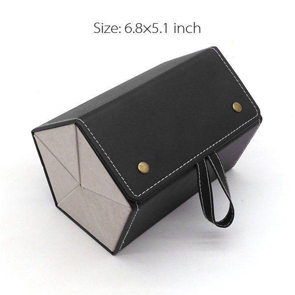 Stylish Eyewear Organizer Case - PU Leather - Protect Your Glasses - Brown - Black