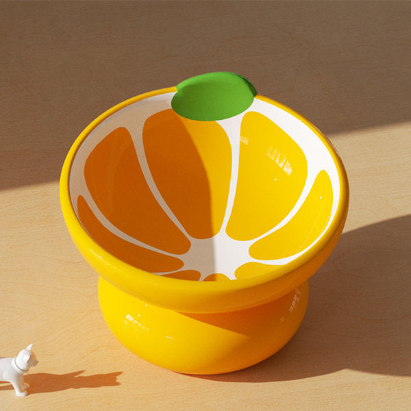 Ceramic Fruit Pet Bowl - Orange - Strawberry - Pumpkin