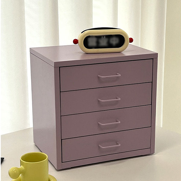 Elegant Desktop Organizer - Multiple Drawers - Storage Cabinet - Pink - Purple