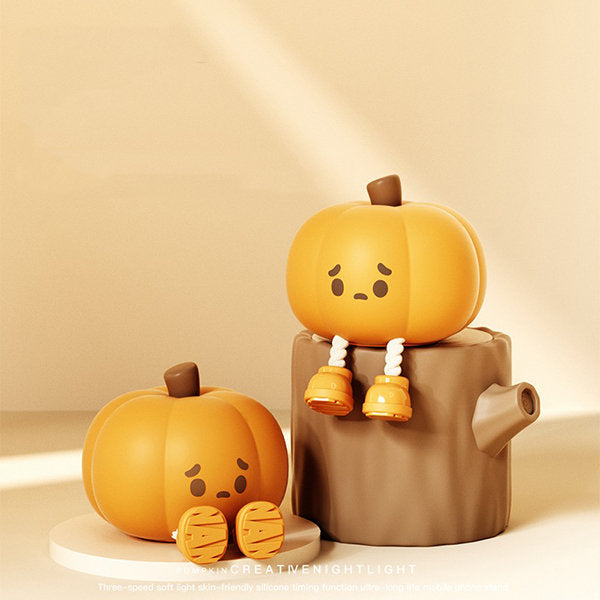 Pumpkin Shaped Night Light - Phone Stand - Comforting Glow - Halloween Decor