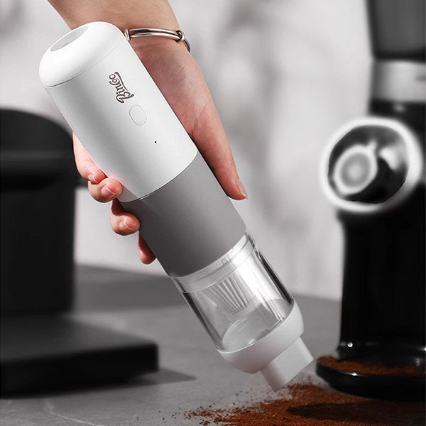 Efficient Coffee Grounds Vacuum Cleaner - Portable and Easy to Clean - Black - White
