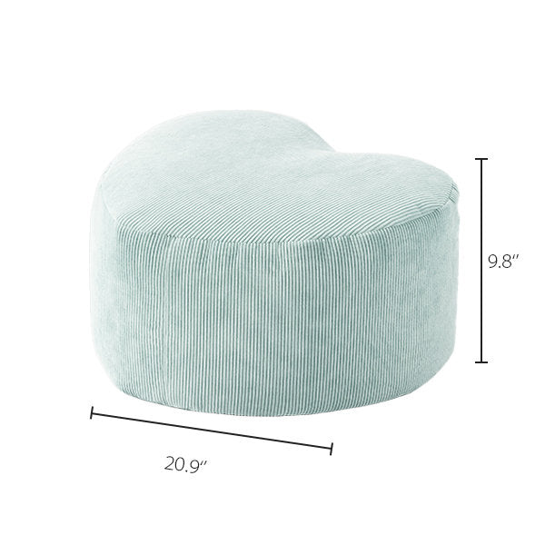Heart Shaped Corduroy Ottoman - Pink - Yellow - Comfortable Seating - Adds a Cozy Touch