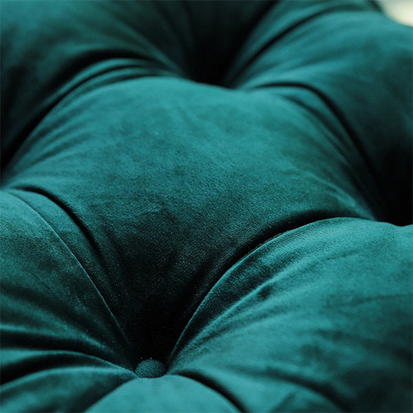 Retro Square Seat Cushions - Luxurious Velvet - Classic and Comfort - Green