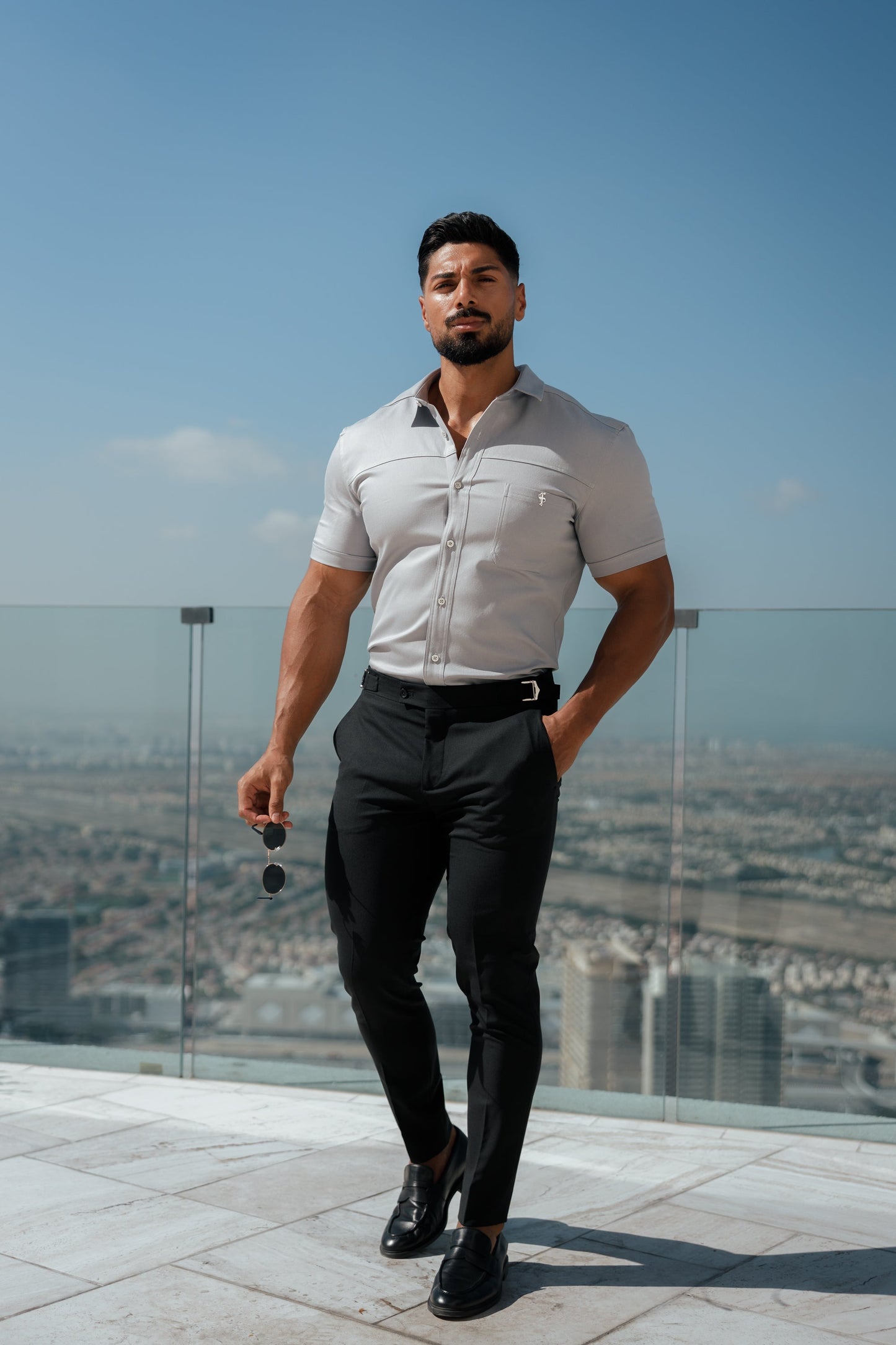 Elevate Your Style: Father Sons Slim Fit Black Stretch Trousers with Chic Silver Waist Adjusters - Pre-Order Now for September 19th!
