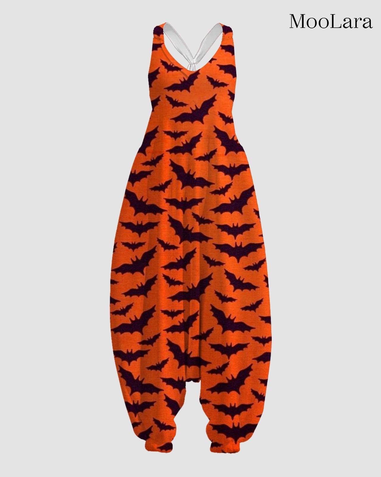 Women's Little Bat Print Sleeveless Jumpsuit Harem Pants