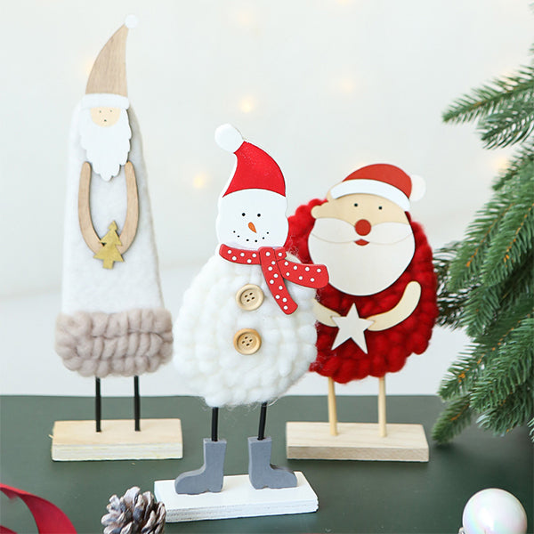 Wool Felt Christmas Decor - Handcrafted Holiday Ornaments - 3 Styles - Cozy Holiday Home Decor