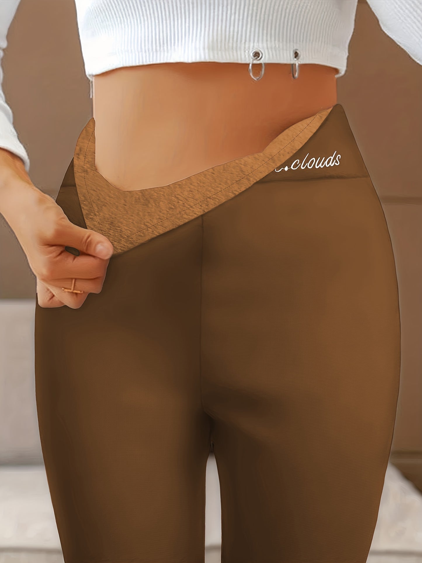 Womens Ultra-Soft Fleece Lined Thermal Leggings