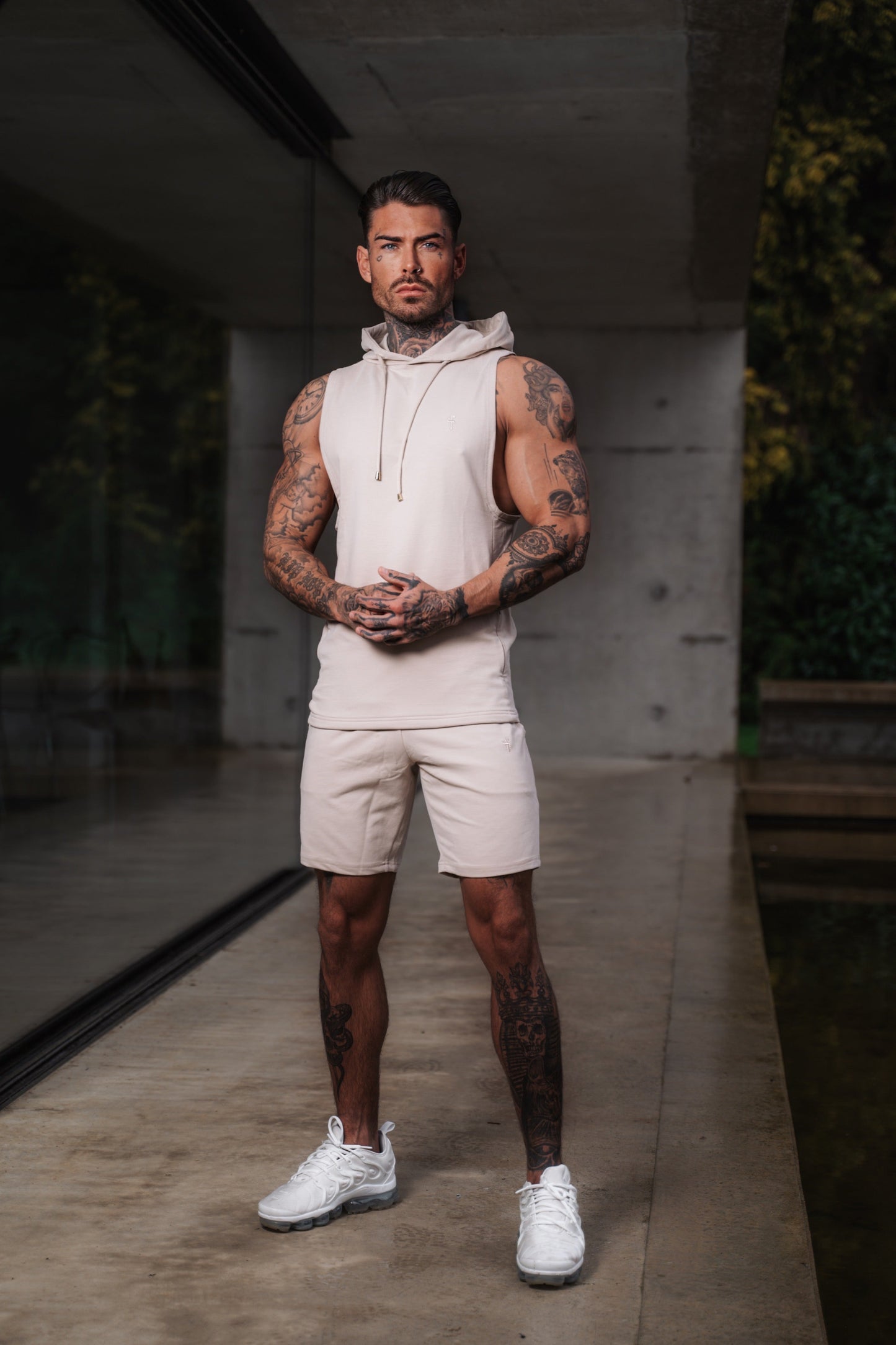 Elevate Your Wardrobe with Father Sons Beige Stretch-Fit Shorts - FSH900!