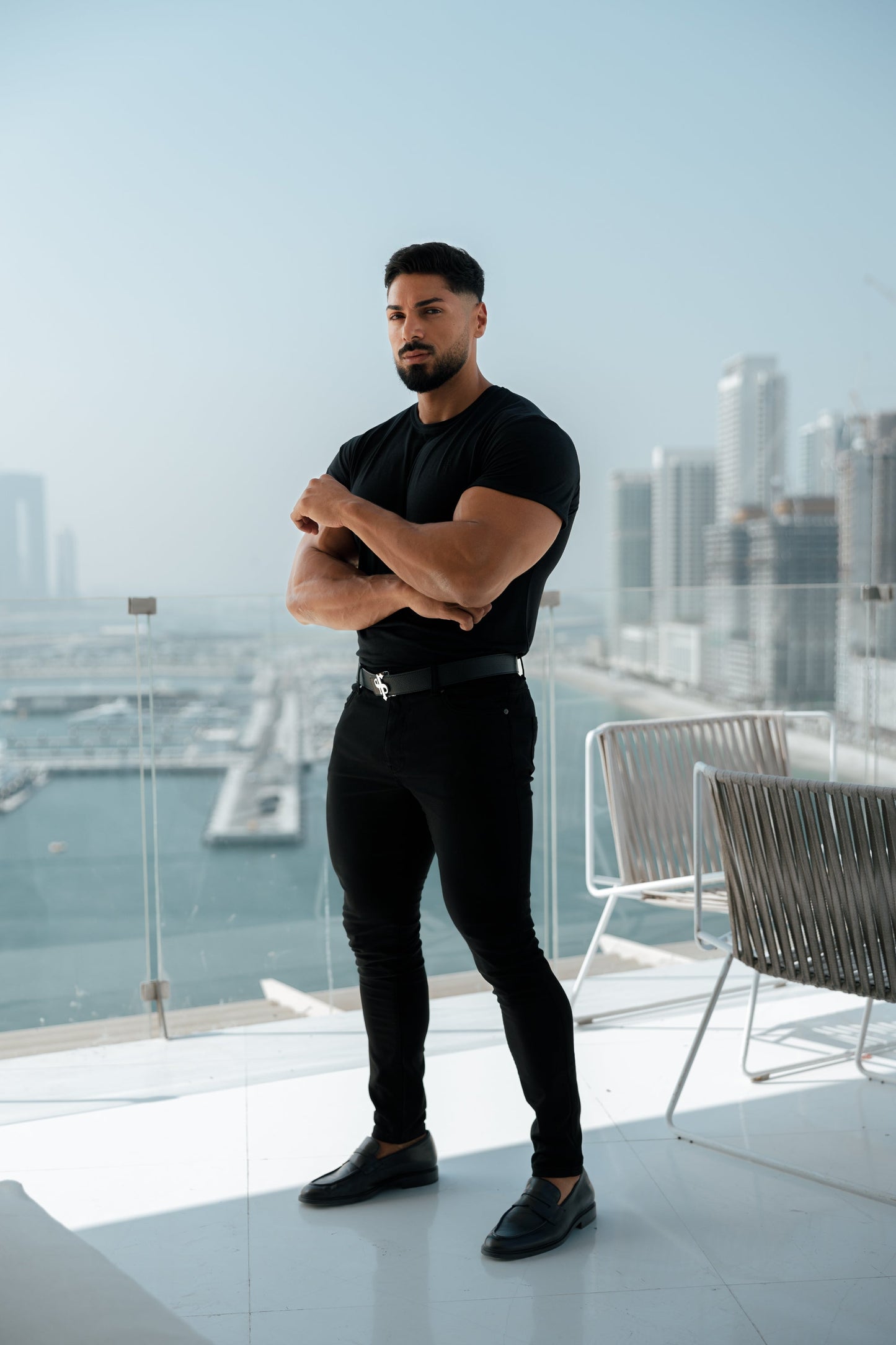 Elegantly Tailored Slim Fit Stretch Black Sateen Trousers for Men - FSH405 by Father Sons