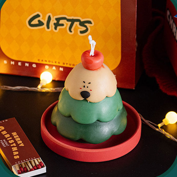 Christmas Tree Scented Candle - Soy Wax Holiday Fragrance - Festive Aromatherapy Decor