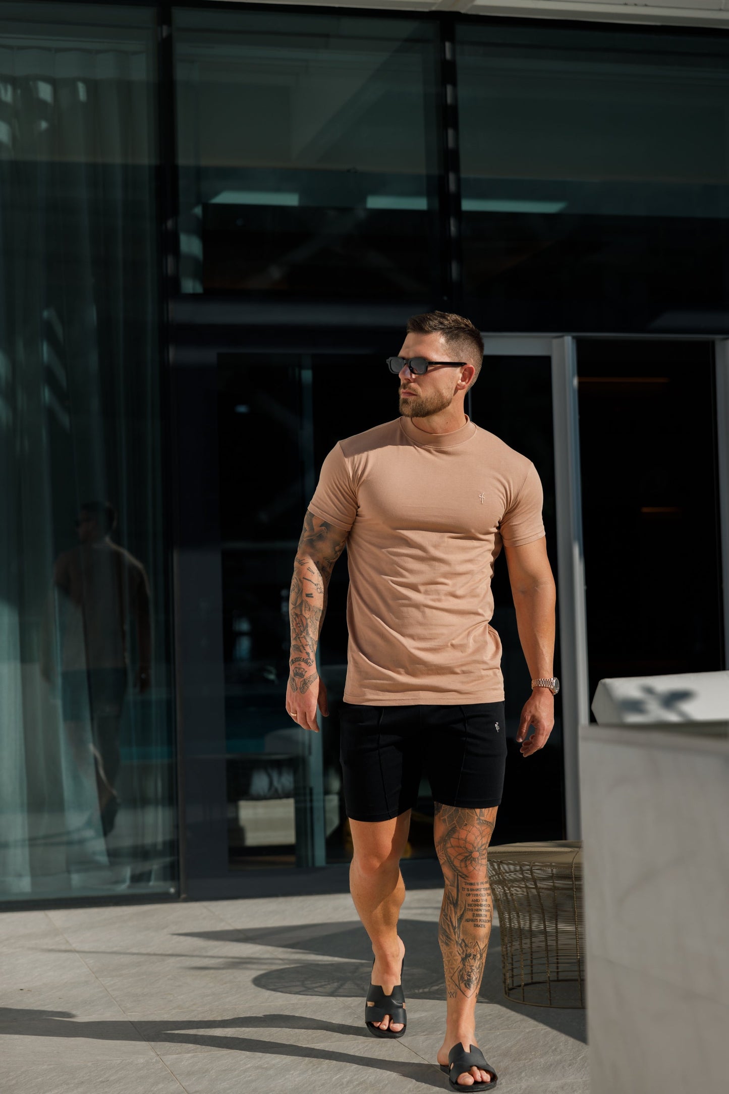 Elevate Your Style with the Father Sons Ribbed High Neck Short Sleeve Crew in Coffee - FSH1008
