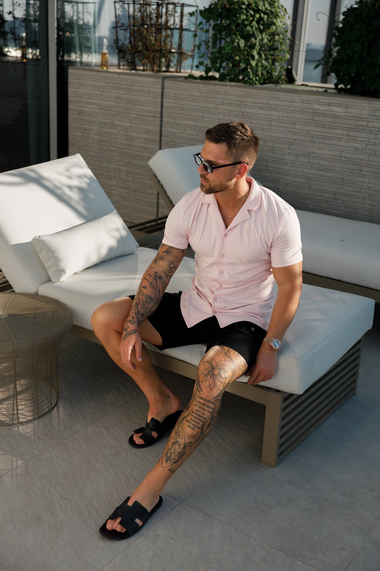 Elevate Your Style: Father Sons Short Sleeve Pink Pique Revere Shirt - FSH1077