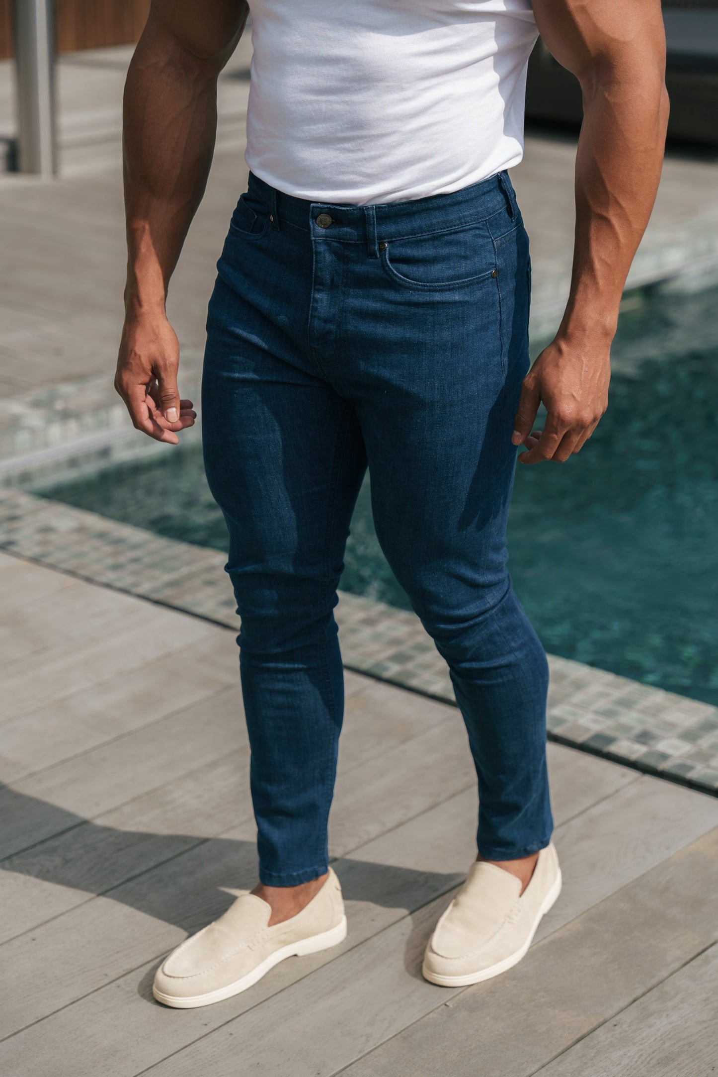 Discover Ultimate Comfort with Father Sons Ultra Soft Navy Stretch Relaxed Jeans - FSJEAN007