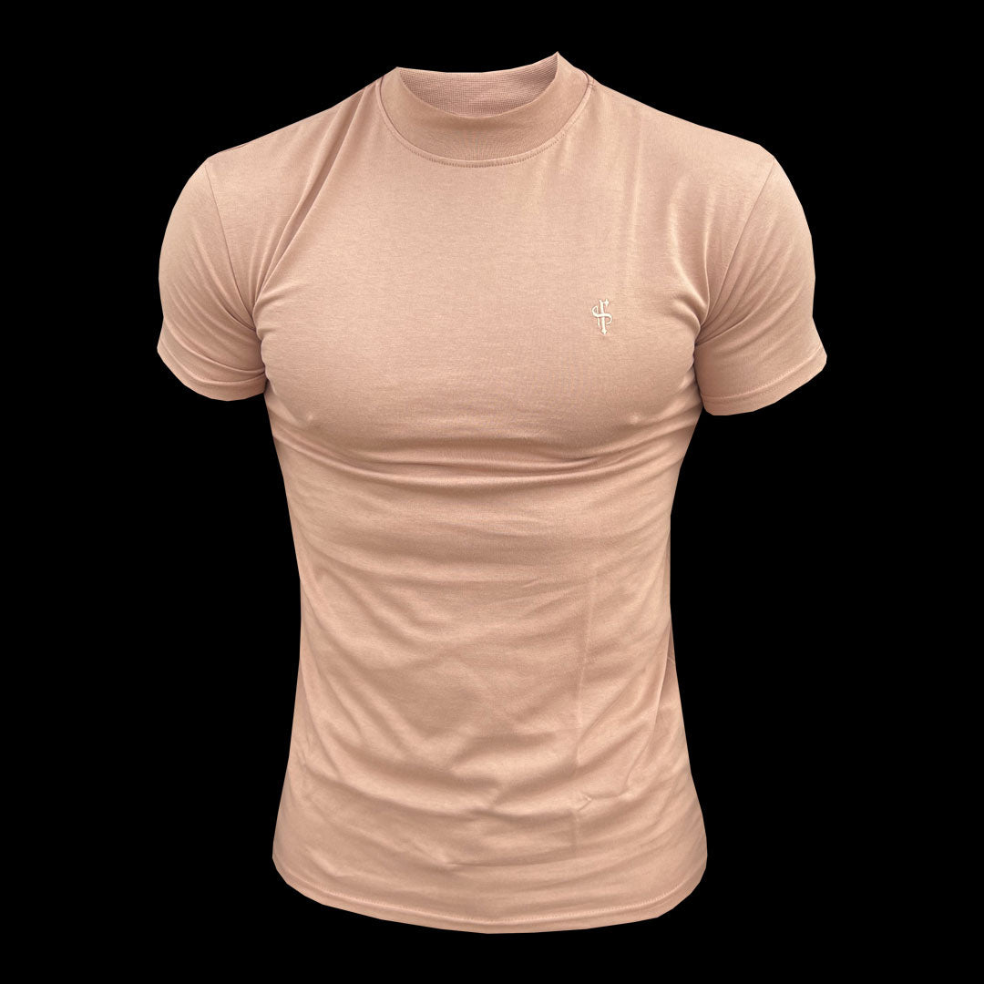 Elevate Your Style with the Father Sons Ribbed High Neck Short Sleeve Crew in Coffee - FSH1008