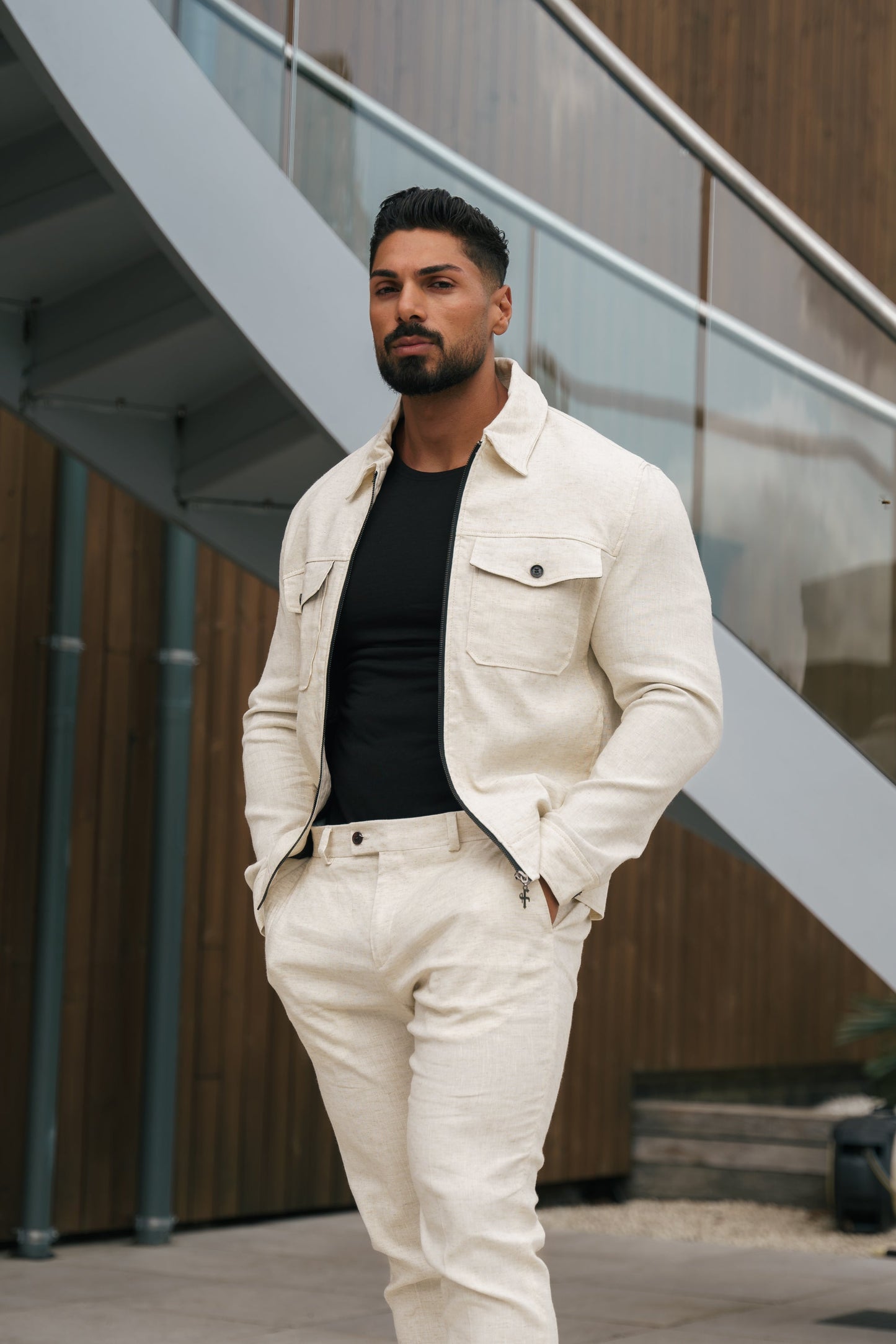 Chic FS Linen Zipped Jacket - Perfect Blend of Style and Comfort!