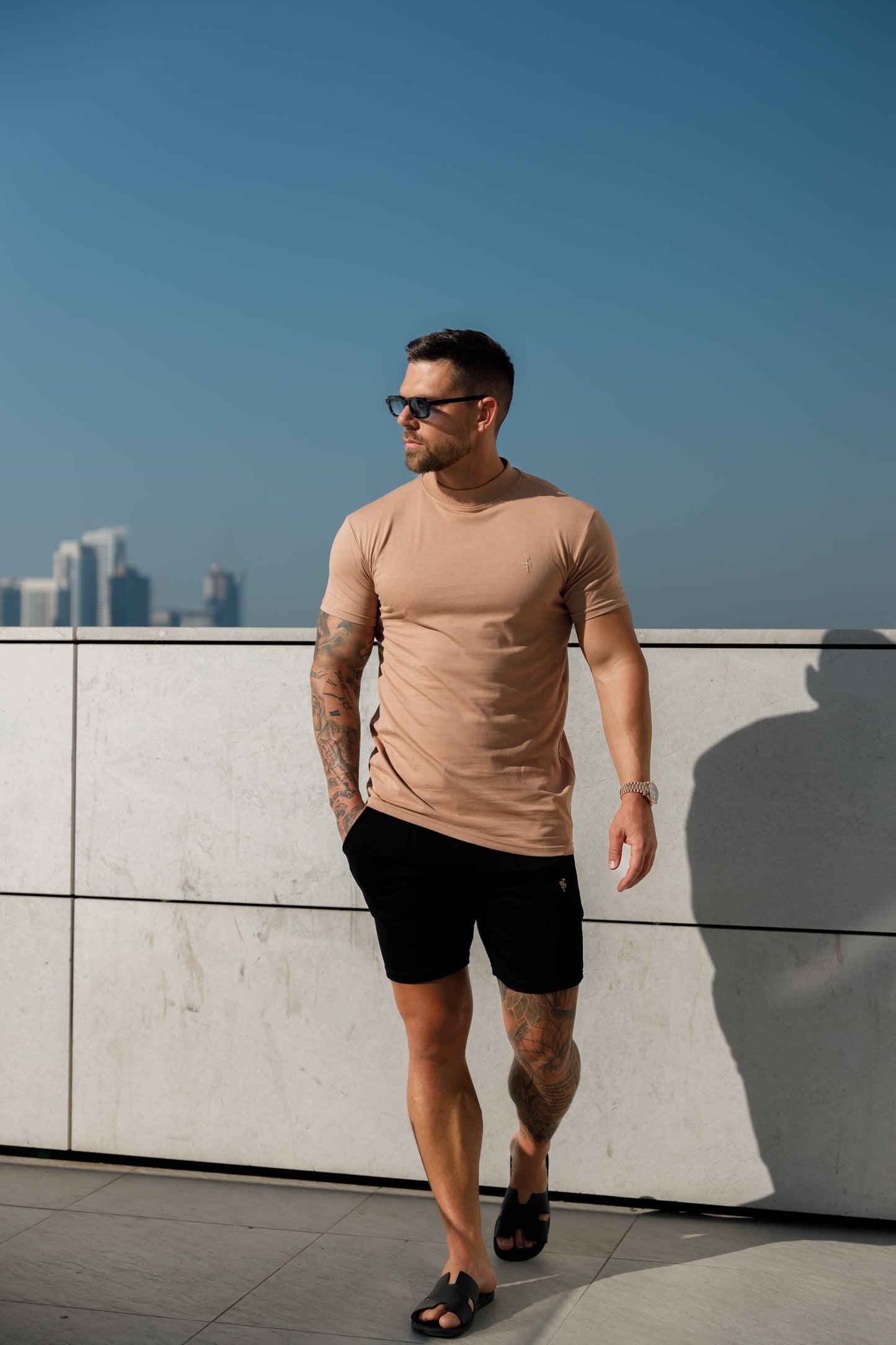 Elevate Your Style with the Father Sons Ribbed High Neck Short Sleeve Crew in Coffee - FSH1008