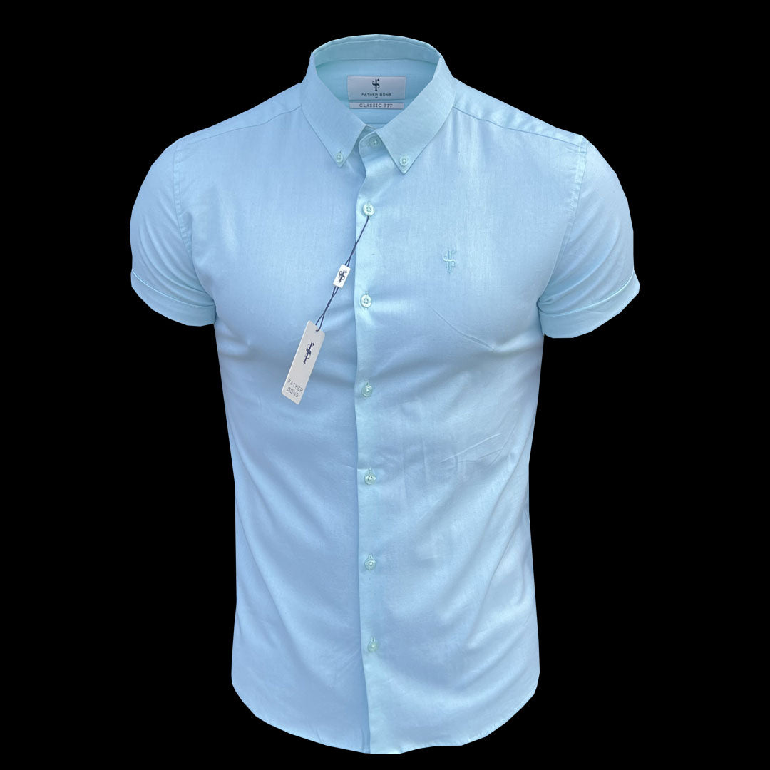 Father Sons Mint Classic Stretch Oxford Short Sleeve Shirt - FS1011
