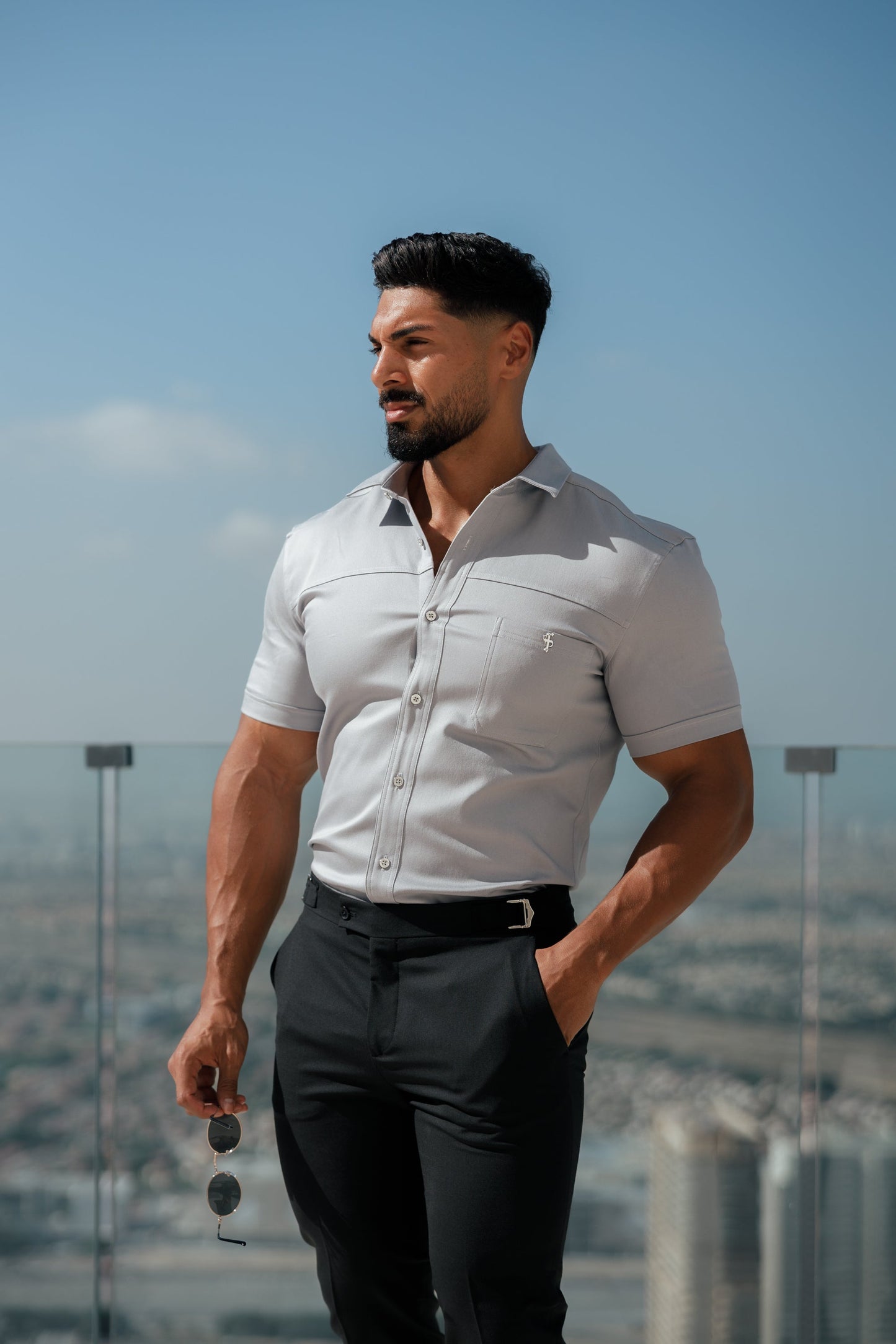 Elevate Your Style: Father Sons Slim Fit Black Stretch Trousers with Chic Silver Waist Adjusters - Pre-Order Now for September 19th!