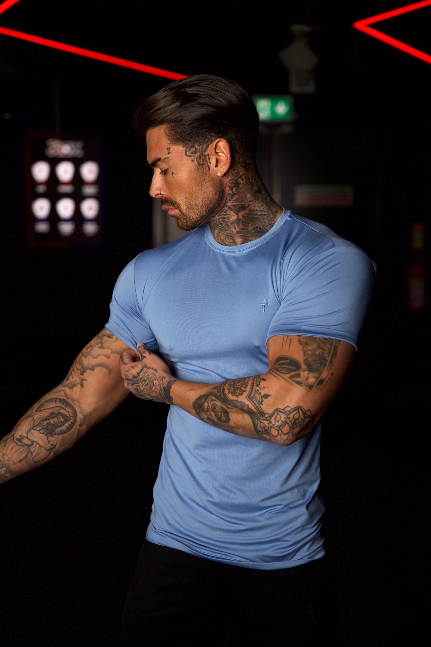 Elevate Your Workout with the Father Sons Light Blue Gym Crew - FSH883