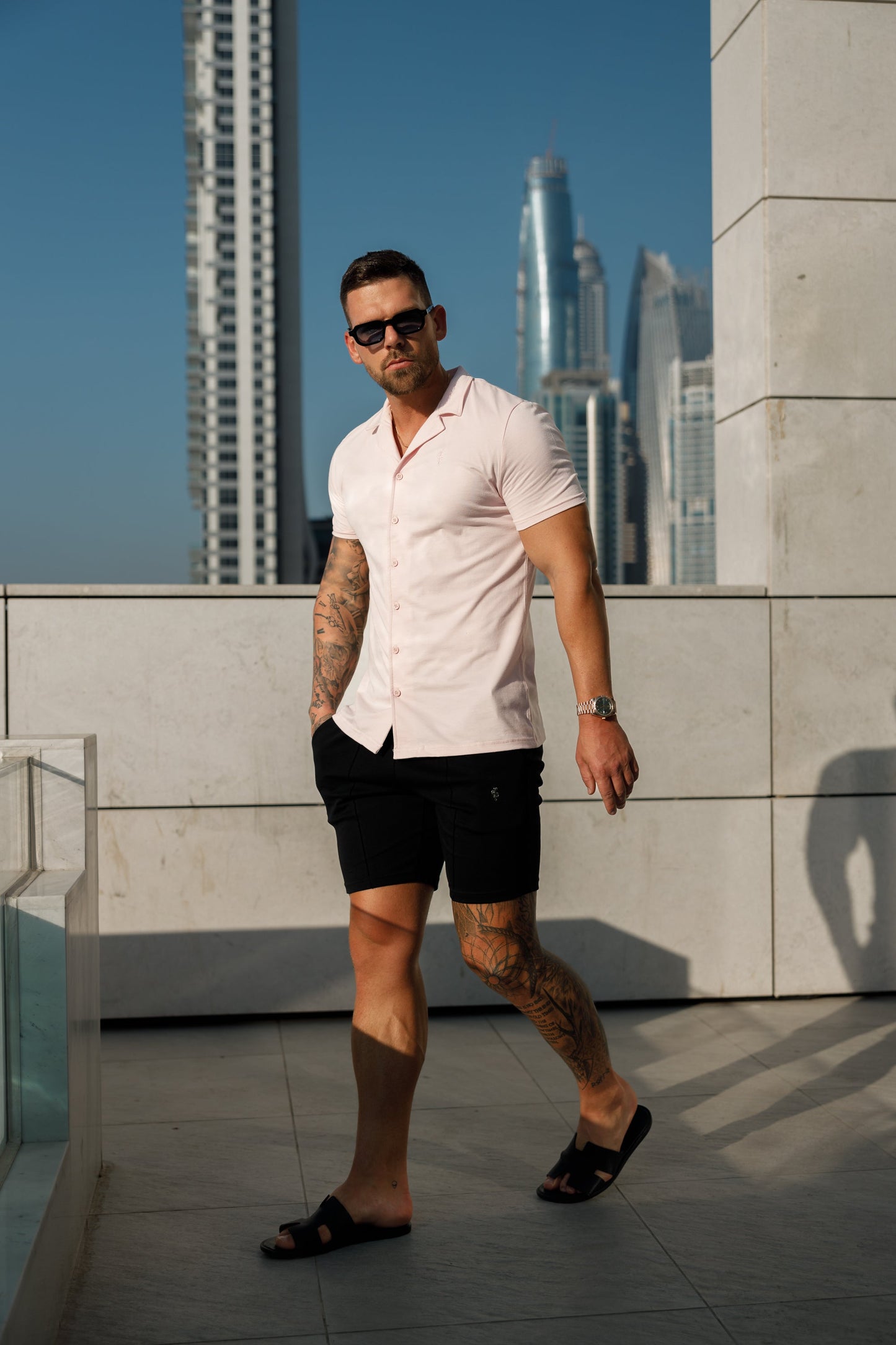 Elevate Your Style: Father Sons Short Sleeve Pink Pique Revere Shirt - FSH1077