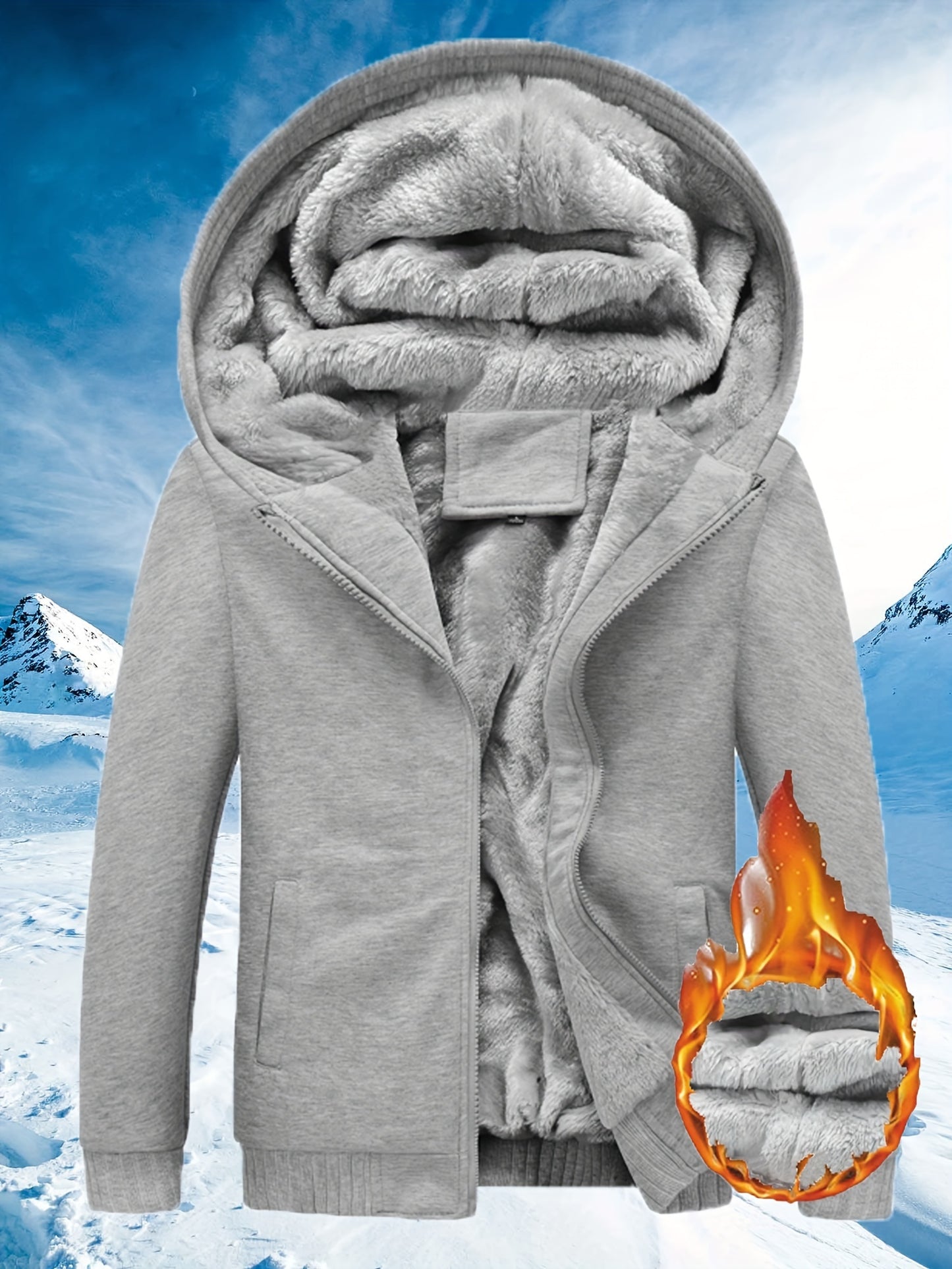 Cozy Color Block Fleece Hooded Jacket -