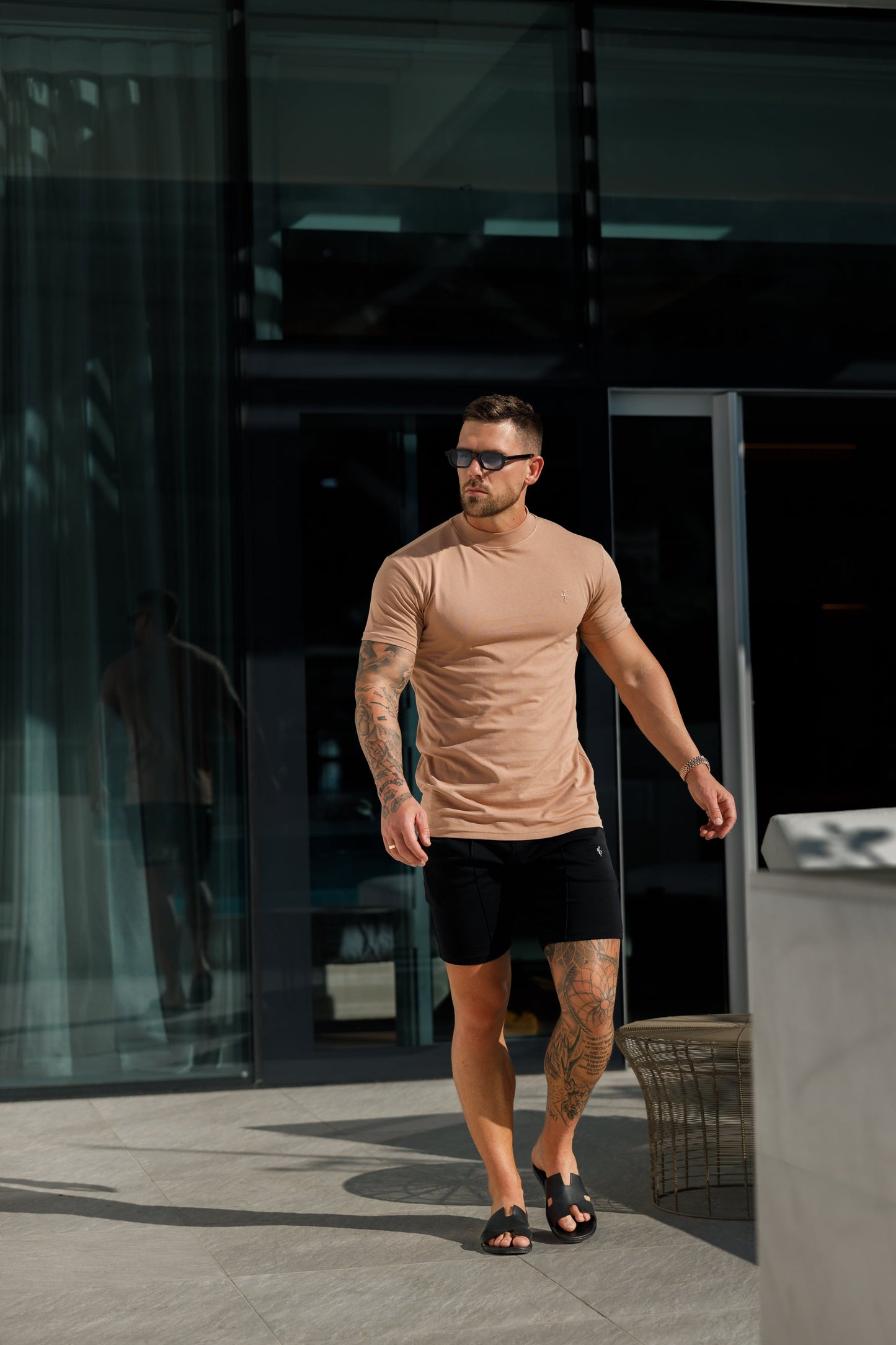 Elevate Your Style with the Father Sons Ribbed High Neck Short Sleeve Crew in Coffee - FSH1008